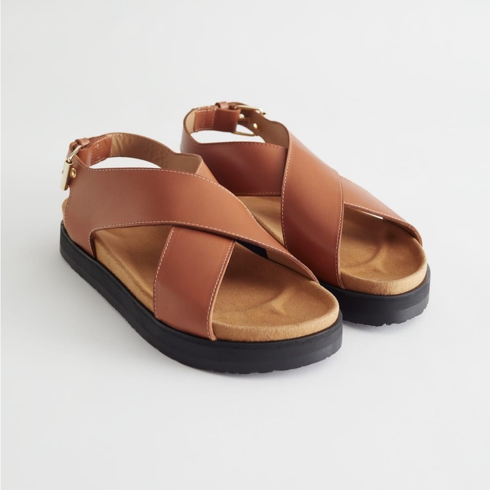 & OTHER STORIES CRISS CROSS LEATHER SANDAL